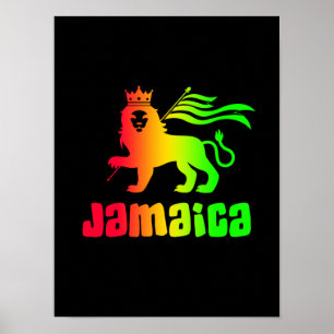 Jamaica Rasta Lion  Poster