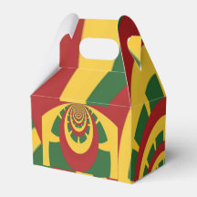 Jamaica Red Gold and Green Rasta Colours Favour Box