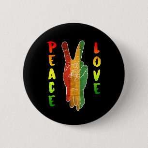 Jamaica Reggae Music Rasta Pride Peace Love 6 Cm Round Badge