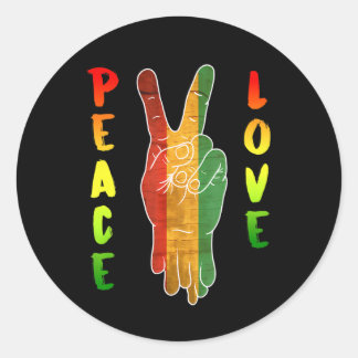 Jamaica Reggae Music Rasta Pride Peace Love Classic Round Sticker