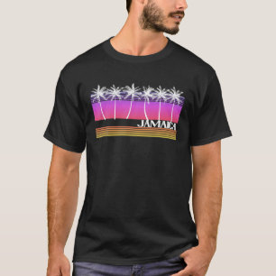 Jamaica Retro Style Beach Island Vintage Sunset 70 T-Shirt