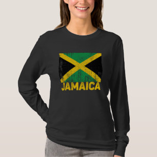 Jamaica Retro Vintage Watercolors Jamaican Flag 20 T-Shirt