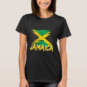 Jamaica Retro Vintage Watercolors Sport Jamaican F T-Shirt