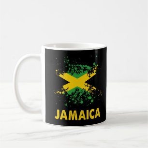 Jamaica Retro Watercolors Jamaican Flag Coffee Mug