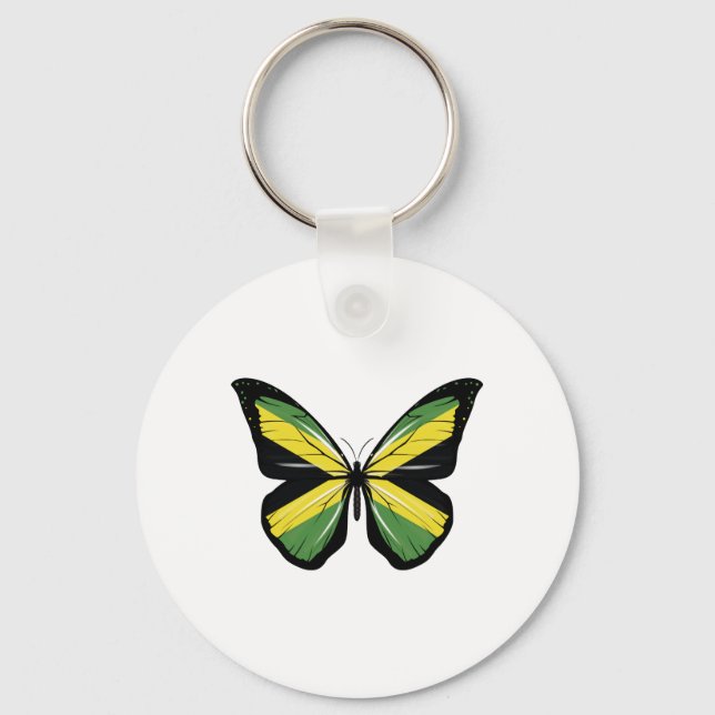Jamaica Ripped Flag Key Ring (Front)