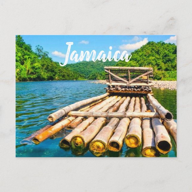 Jamaica river rafting postcard (Front)