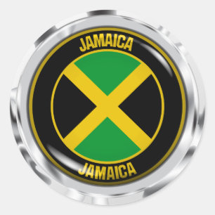 Jamaica Round Emblem Classic Round Sticker