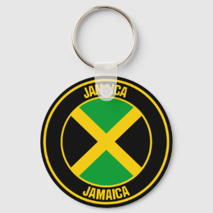 Jamaica Round Emblem Key Ring