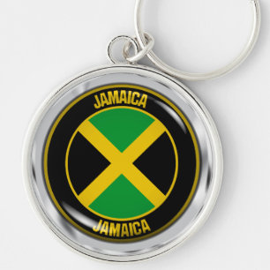 Jamaica Round Emblem Key Ring