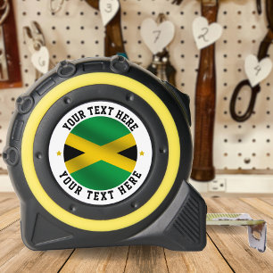 Jamaica Round Text Jamaican Flag 1