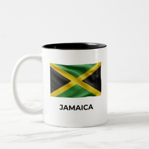Jamaica Simple Flag Everyday Pride Two-Tone Coffee Mug