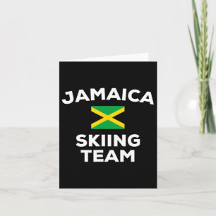 Jamaica Ski Skiing Team Jamaican Flag Card