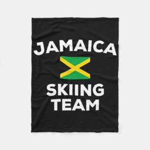 Jamaica Ski Skiing Team Jamaican Flag  Fleece Blanket