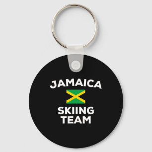 Jamaica Ski Skiing Team Jamaican Flag  Key Ring