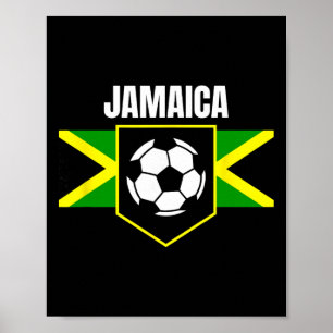 Jamaica Soccer Futbol Kid Poster