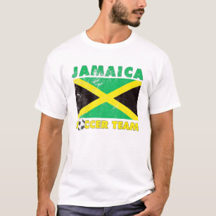 Jamaica Soccer Team Supporter Jamaica Flag T-Shirt