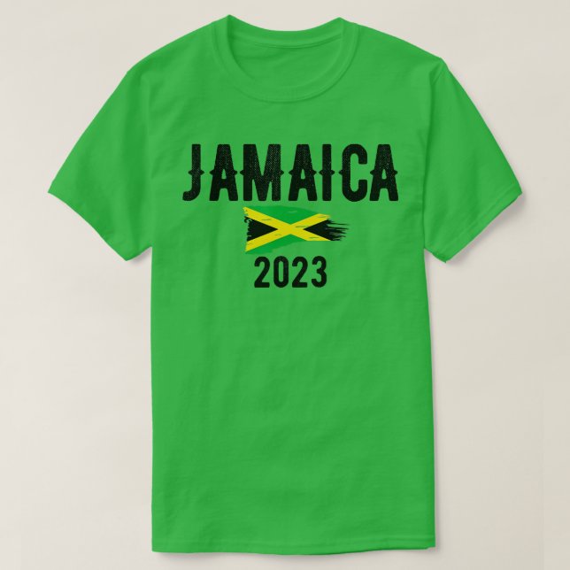Jamaica Souvenir 2023 Vacation Trip Flag Design  T-Shirt (Design Front)