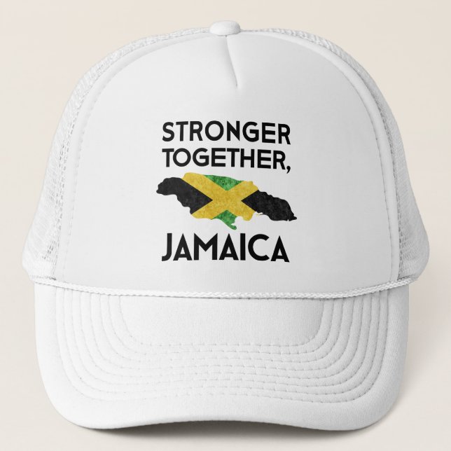 Jamaica Strong Standing Together - Classic T-Shirt Trucker Hat (Front)