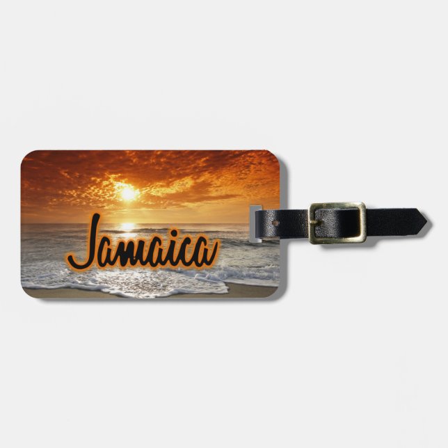 Jamaica sunset luggage tag (Front Horizontal)