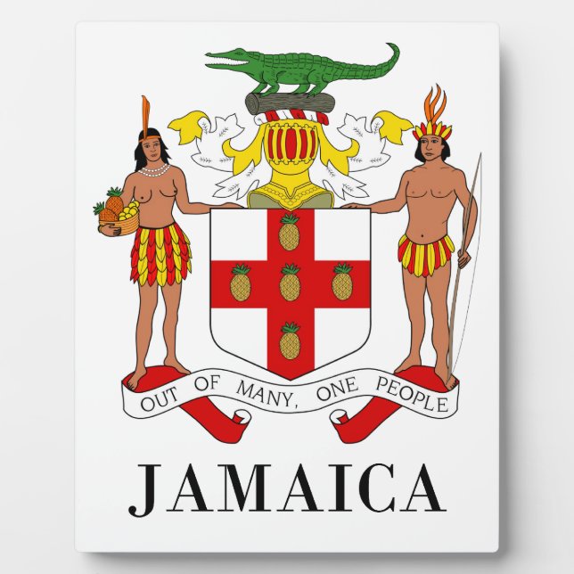 JAMAICA - symbol/coat of arms/flag/colours/emblem Plaque (Front)