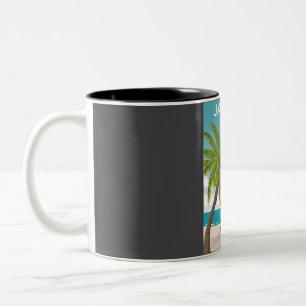 Jamaica Travel Poster  Two-Tone Coffee Mug