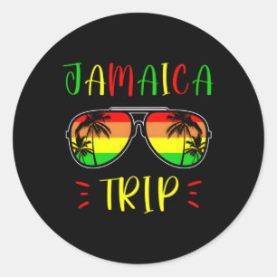 Jamaica Trip 2023 2024 Jamaican Travel Vacation He Classic Round Sticker
