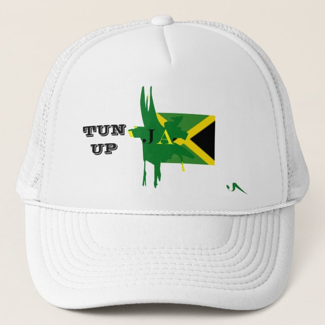 Jamaica TUN UP White Mesh Hat (Front)