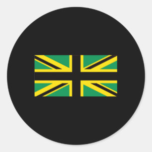 Jamaica Union Jack British Flag Jamaican Classic Round Sticker