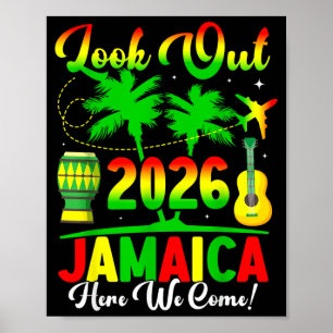 Jamaica Vacation 2026 Here Come Matching Birthday Poster