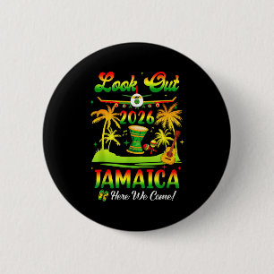 Jamaica Vacation 2026 Here We Come Matching Birthd 6 Cm Round Badge