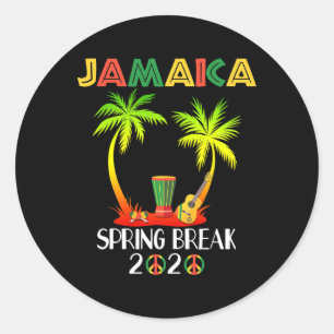 Jamaica Vacation Matching Group Family Set Squad Classic Round Sticker