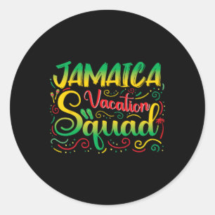 Jamaica Vacation Squad 2025 Outfit Matching Family Classic Round Sticker