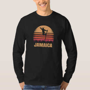 Jamaica Vermont Skier Vintage Vt Skiing 80s Retro T-Shirt