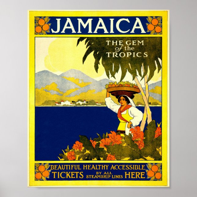 JAMAICA VINTAGE DESIGN POSTER (Front)