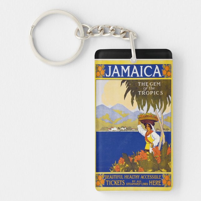 Jamaica vintage souvenirs key ring (Front)
