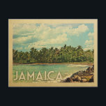Jamaica Vintage Travel Postcard<br><div class="desc">Jamaica design in Vintage Travel style featuring a tropical scene with palm trees.</div>