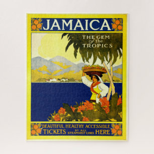 Jamaica, Vintage Travel Poster Jigsaw Puzzle