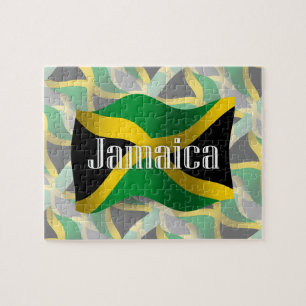 Jamaica Waving Flag Jigsaw Puzzle