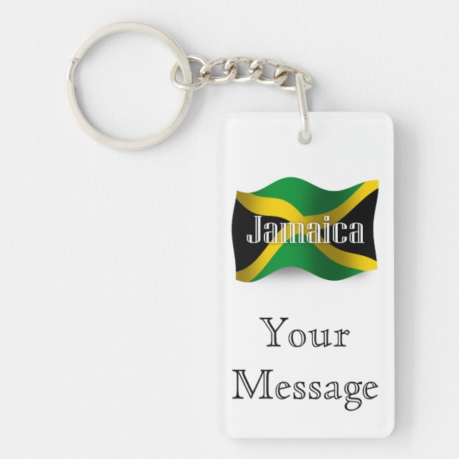Jamaica Waving Flag Key Ring (Front)