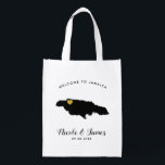 Jamaica Wedding Welcome Tote Bag, Gold Heart<br><div class="desc">Fill this welcome bag with favourite goodies for your guests to enjoy when they arrive in Jamaica!</div>