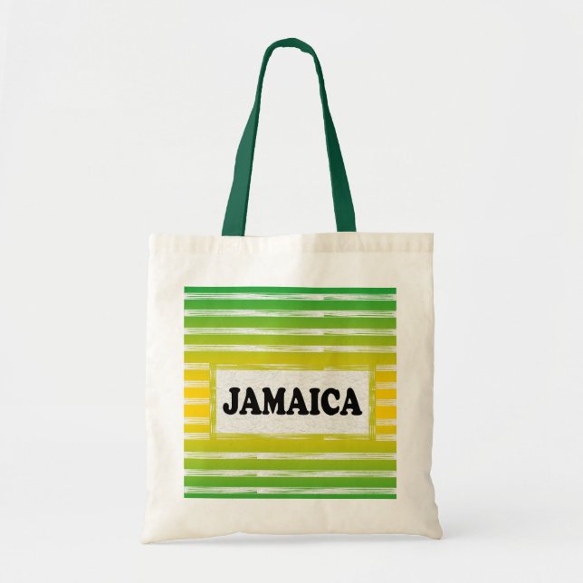 Jamaica Yellow Green Black Tote Bag (Front)