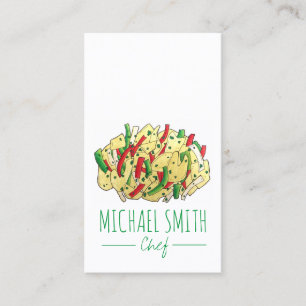 Jamaican Ackee and Saltfish Cod Food Caterer Chef Business Card