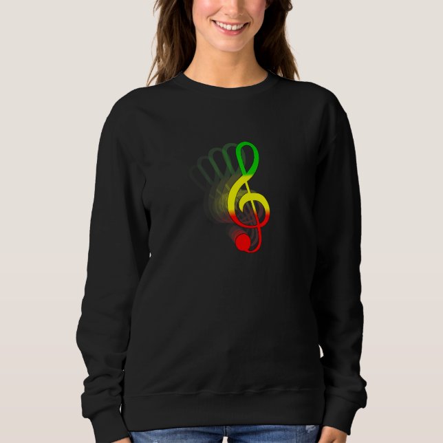 Jamaican African Music Reggae Rastafari Sweatshirt (Front)