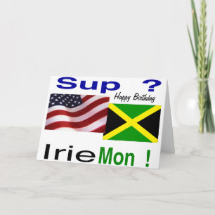 Jamaican american birthday card