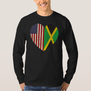 Jamaican American Love Jamaica And Usa T-Shirt