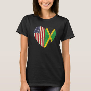 Jamaican American Love Jamaica And Usa T-Shirt