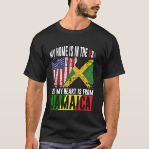 Jamaican American Patriot Heart is from Jamaica Fl T-Shirt