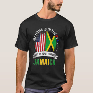 Jamaican American Patriot Heart Is From Jamaica Fl T-Shirt