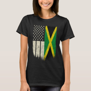 Jamaican And American Flag  Jamaica Heritage T-Shirt
