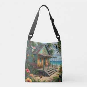 jamaican beach cottage crossbody bag